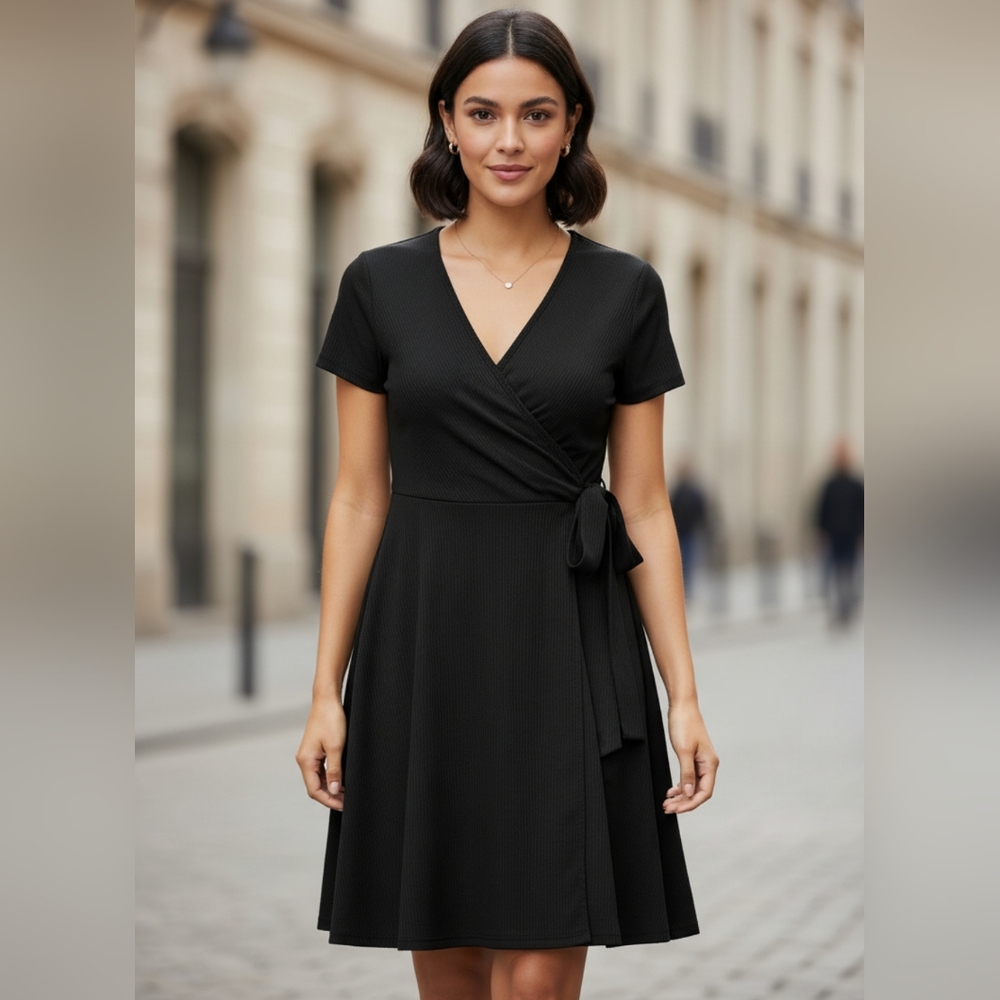Rolla Coster Elegant Black Midi Dress